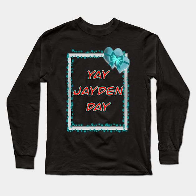 YAY JAYDEN DAY RED AND BLUE 1 NOVEMBER Long Sleeve T-Shirt by sailorsam1805